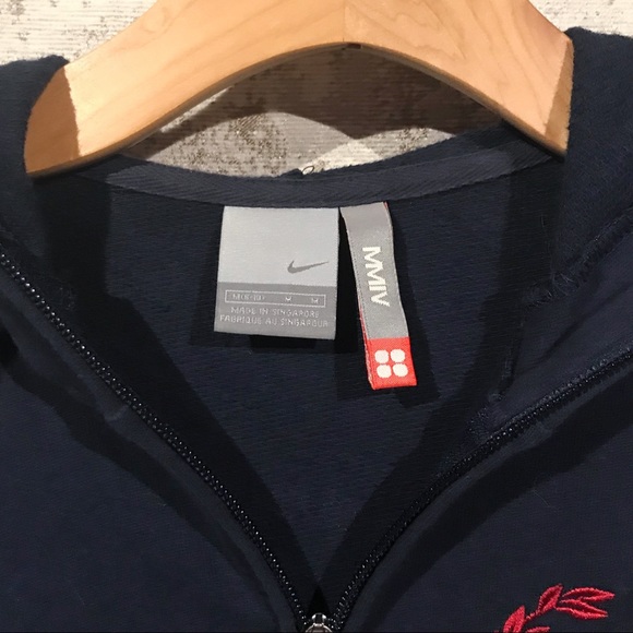 Nike MMIV Navy Blue USA Crop Hoodie - Picture 5 of 5